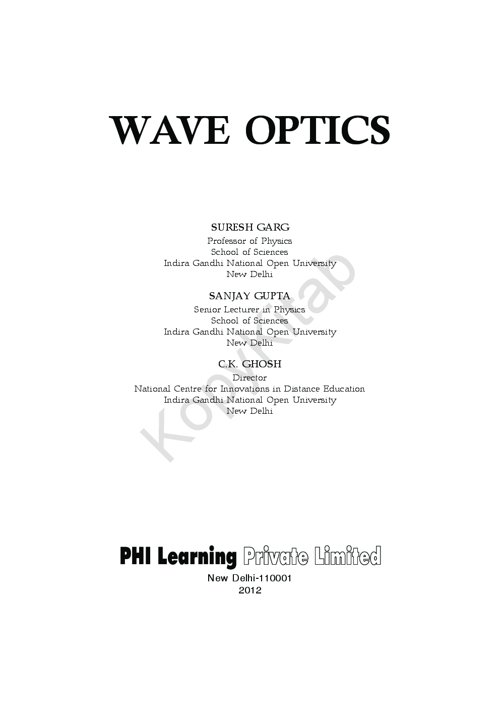 Wave Optics - Page 2