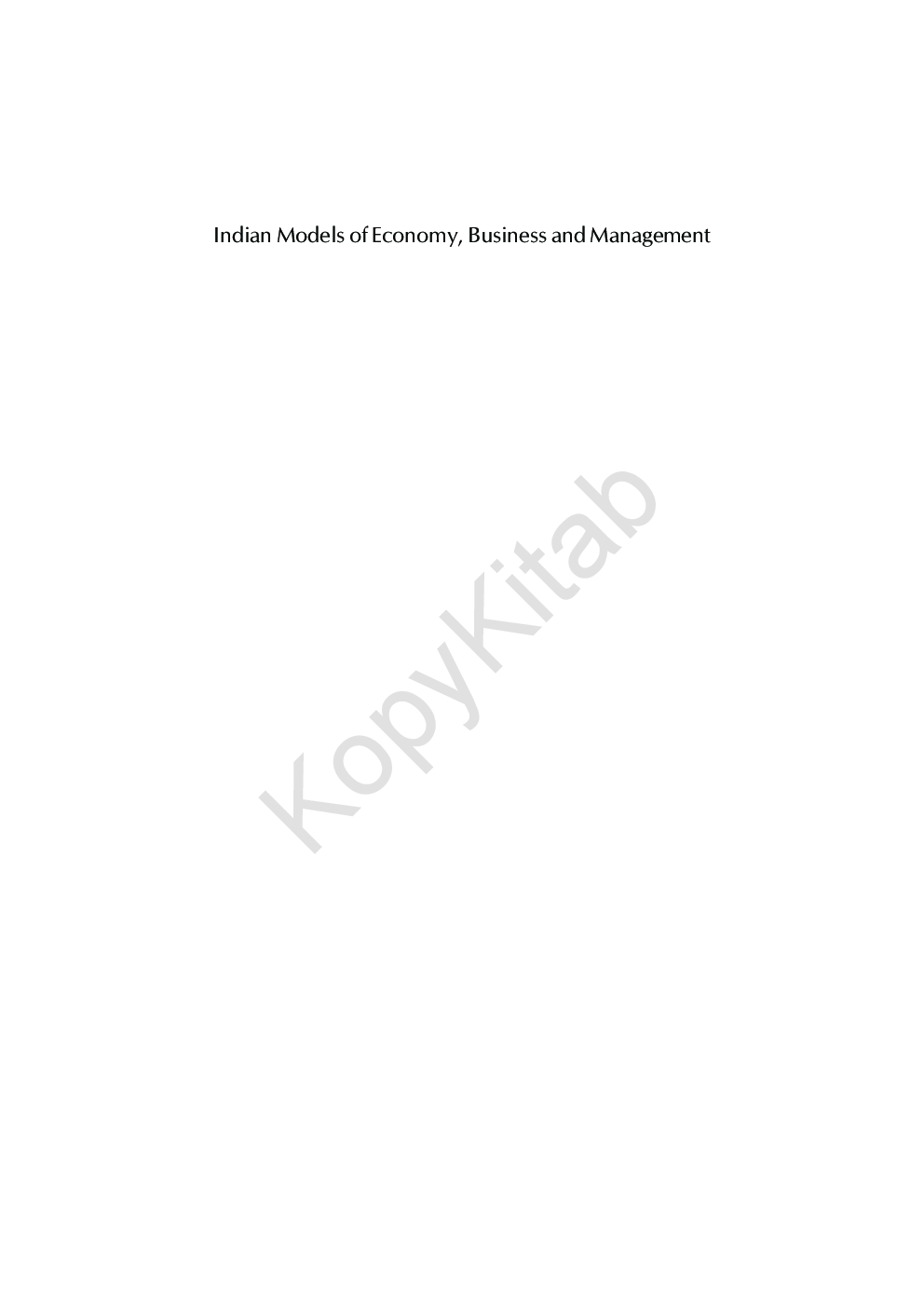 Indian Models Of Economy, Business And Management - Page 2