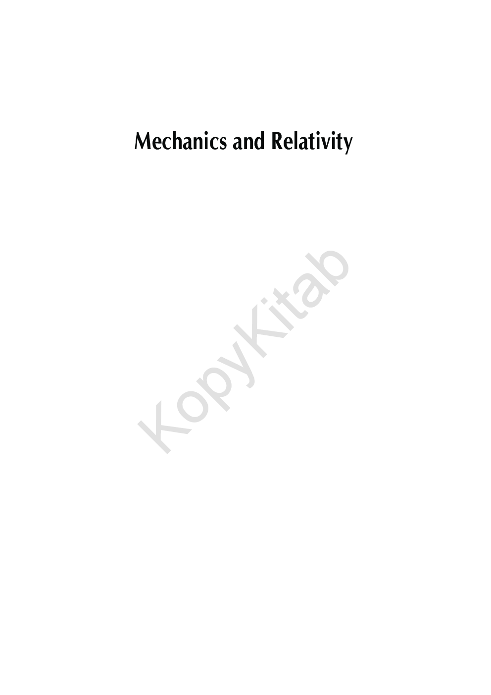 Mechanics And Relativity - Page 2