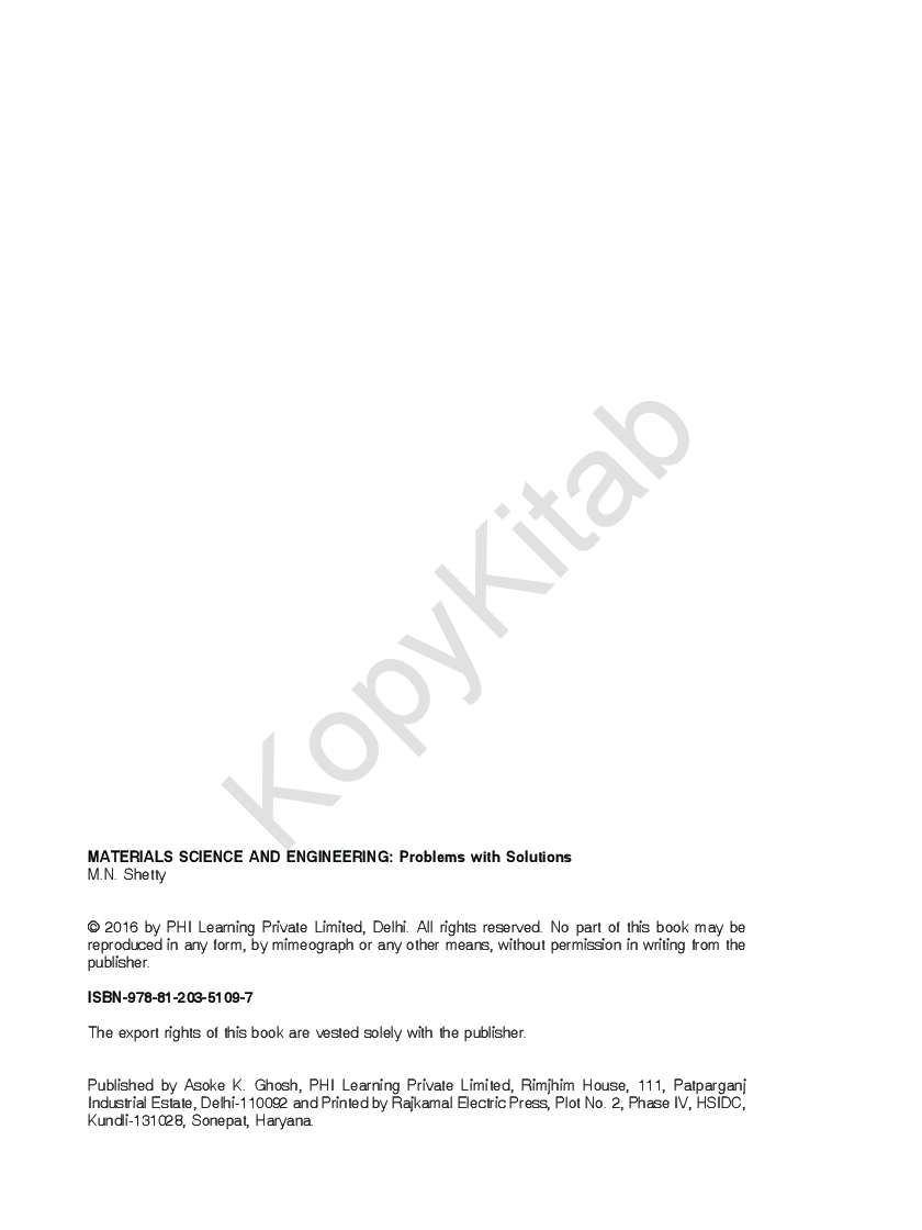 Materials Science And Engineering : Problems With Solutions - Page 3