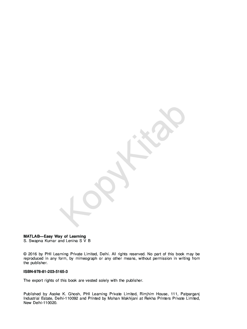 MATLAB: Easy Way Of Learning - Page 3