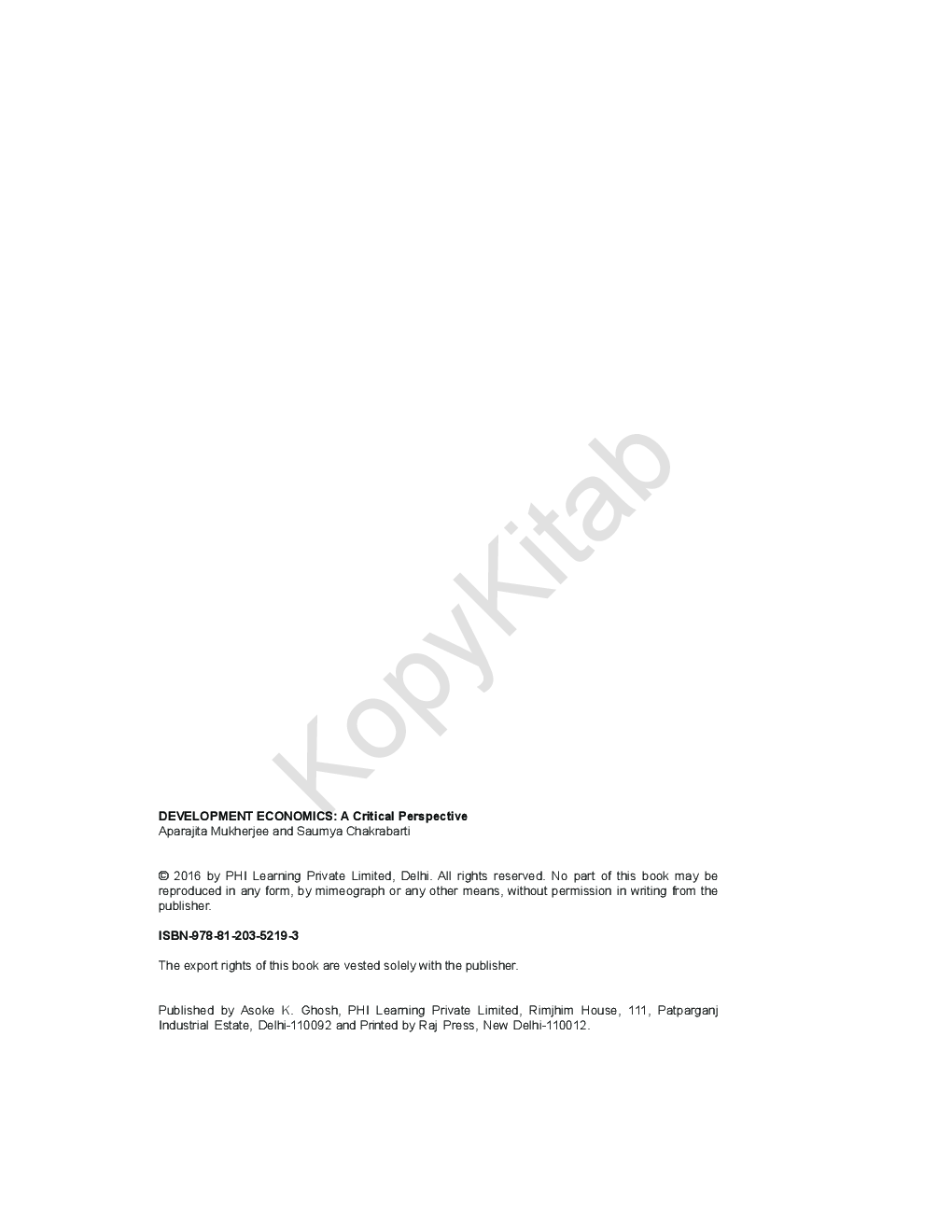 Development Economics: A Critical Perspective - Page 3