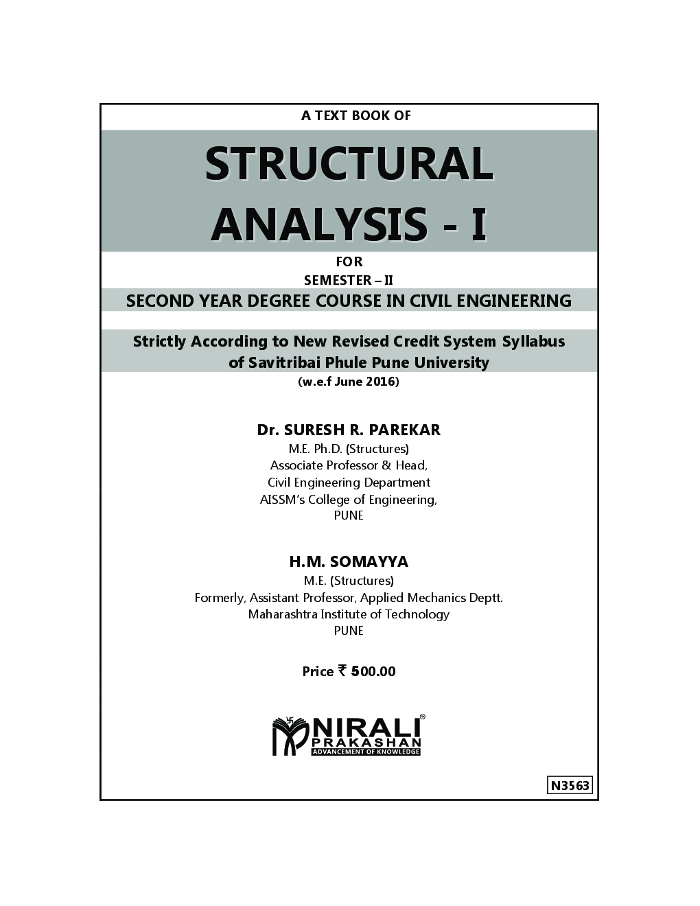A Textbook Of Structural Analysis - I - Page 2