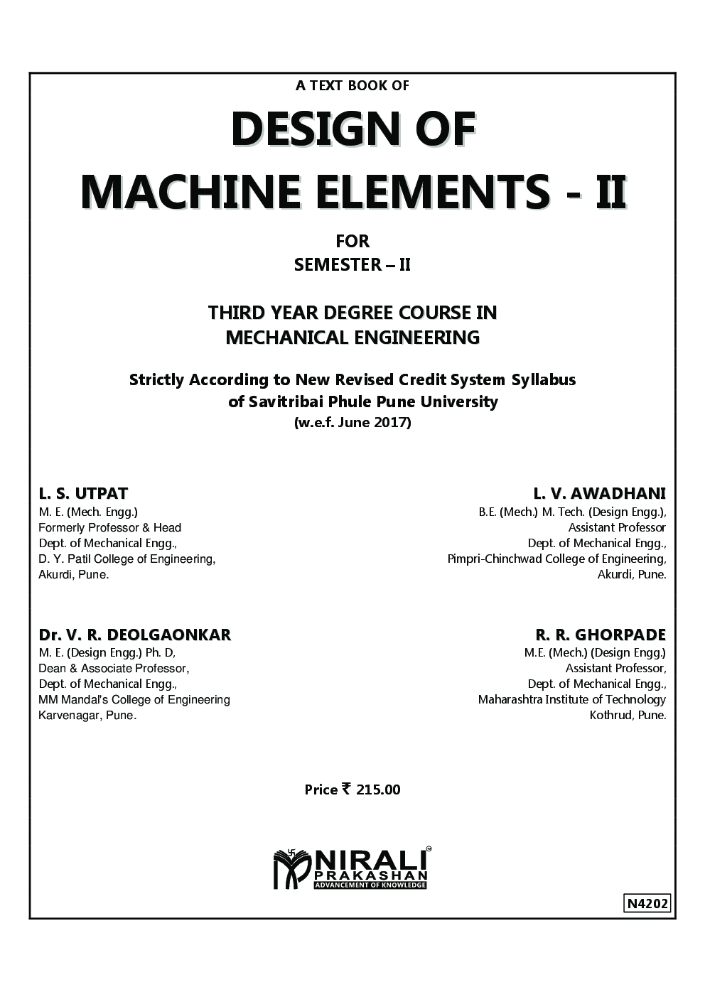 Design Of Machine Elements - II - Page 2
