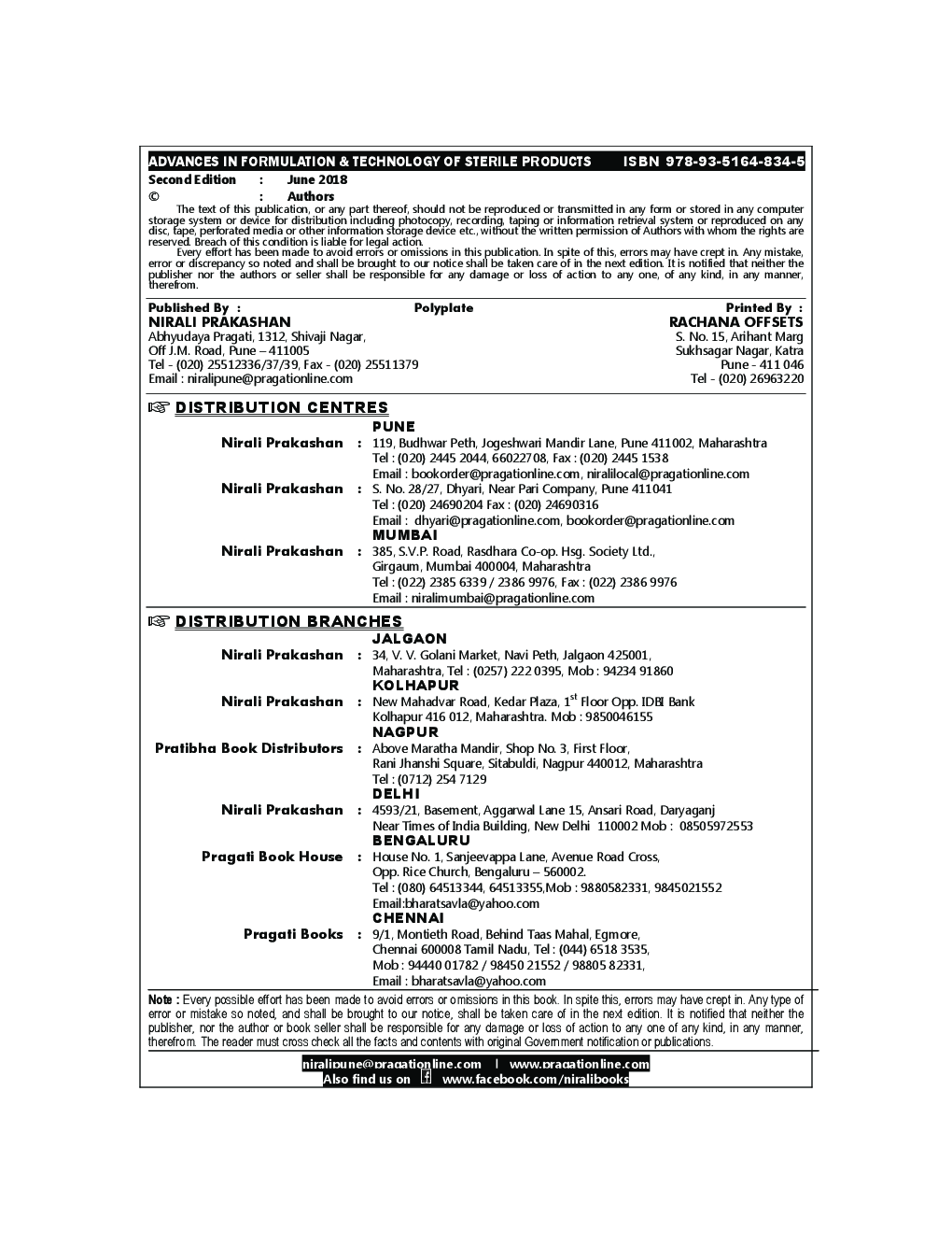 Advances In Formulation & Technology Of Sterile Products - Page 3