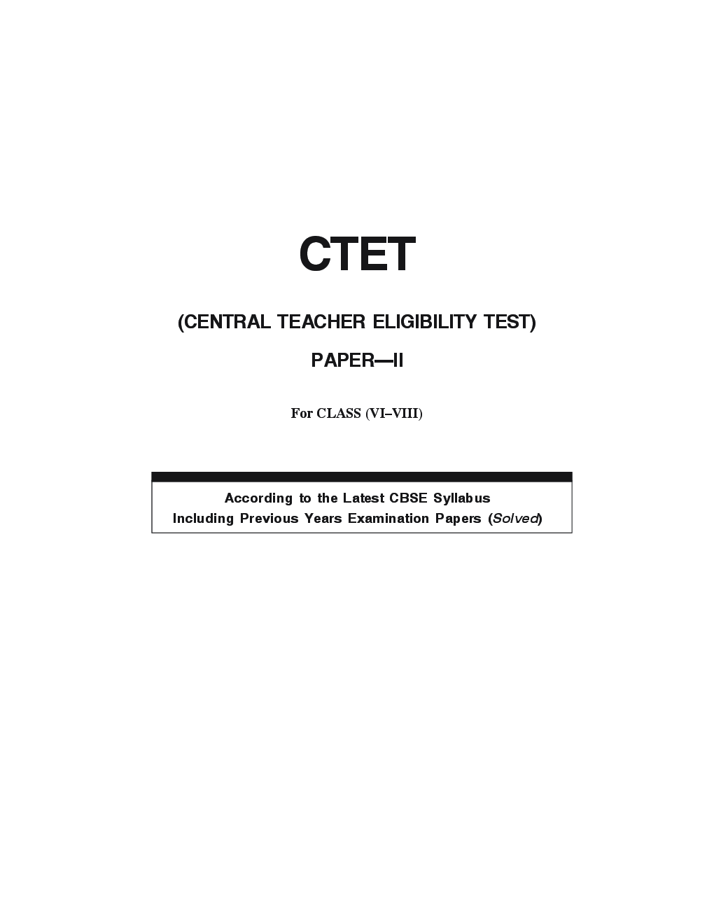 CTET (Central Teacher Eligibility Test) Paper-II - Page 3