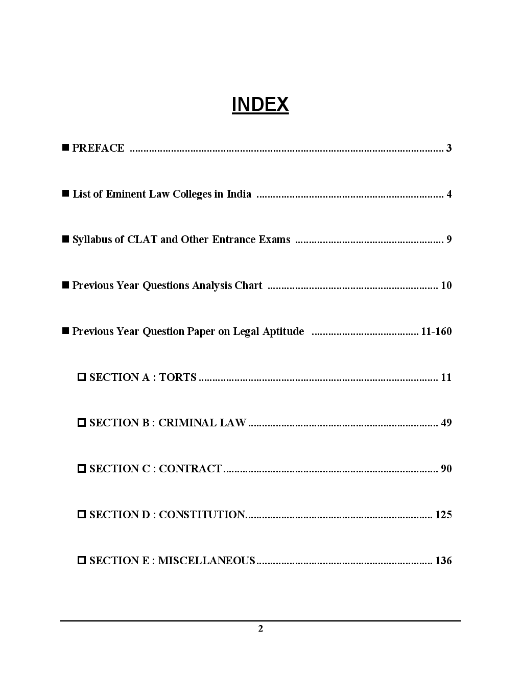 CLAT & LLB Entrance Examination Legal Aptitude Chapterwise Solved Papers - Page 3