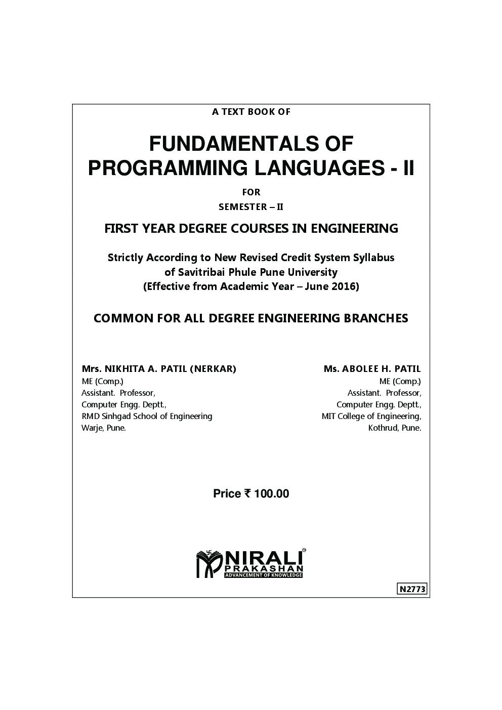 Fundamentals Of Programming Languages - II - Page 2