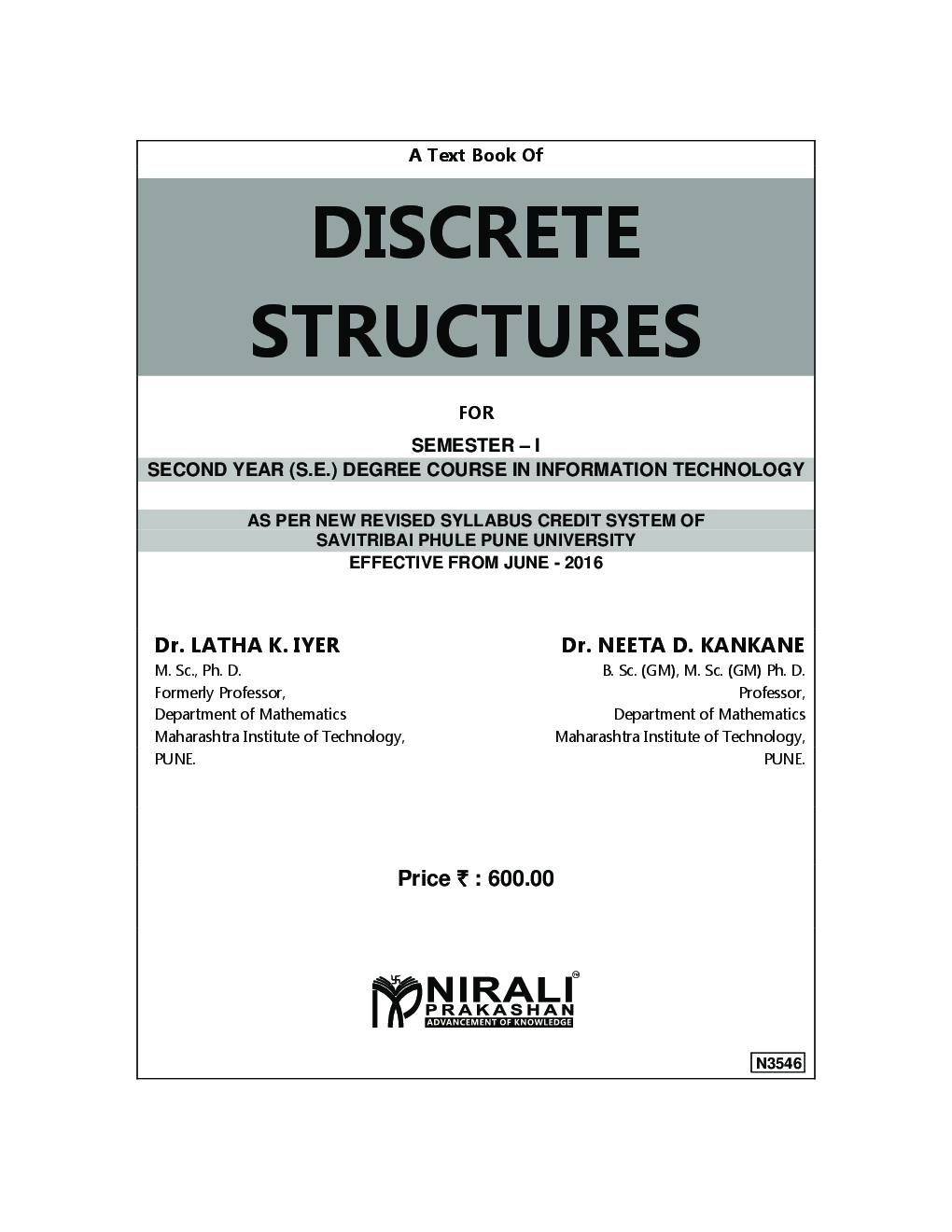 A Text Book Of Discrete Structures - Page 2