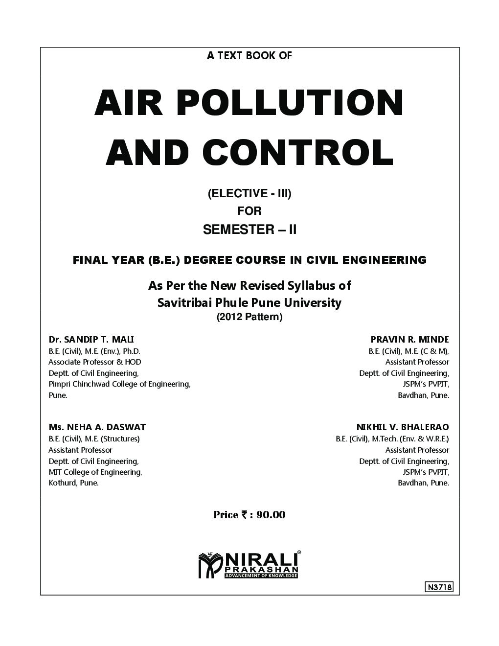 A Text Book Of Air Pollution And Control - Page 2