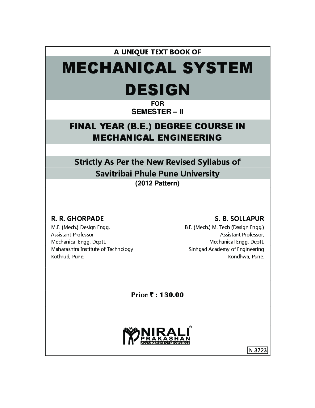 A Unique Text Book Of Mechanical System Design - Page 2