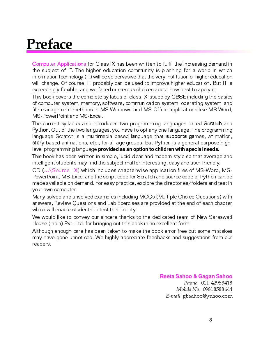 Download Saraswati CBSE Class 9 Computer Applications PDF ...
