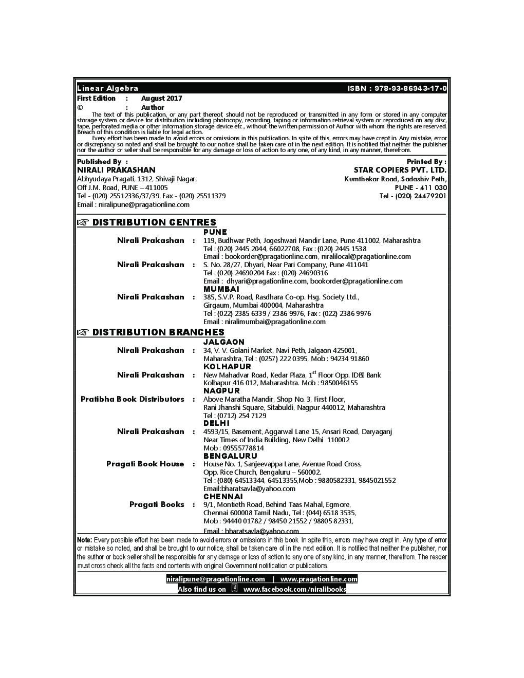 Linear Algebra - Page 3