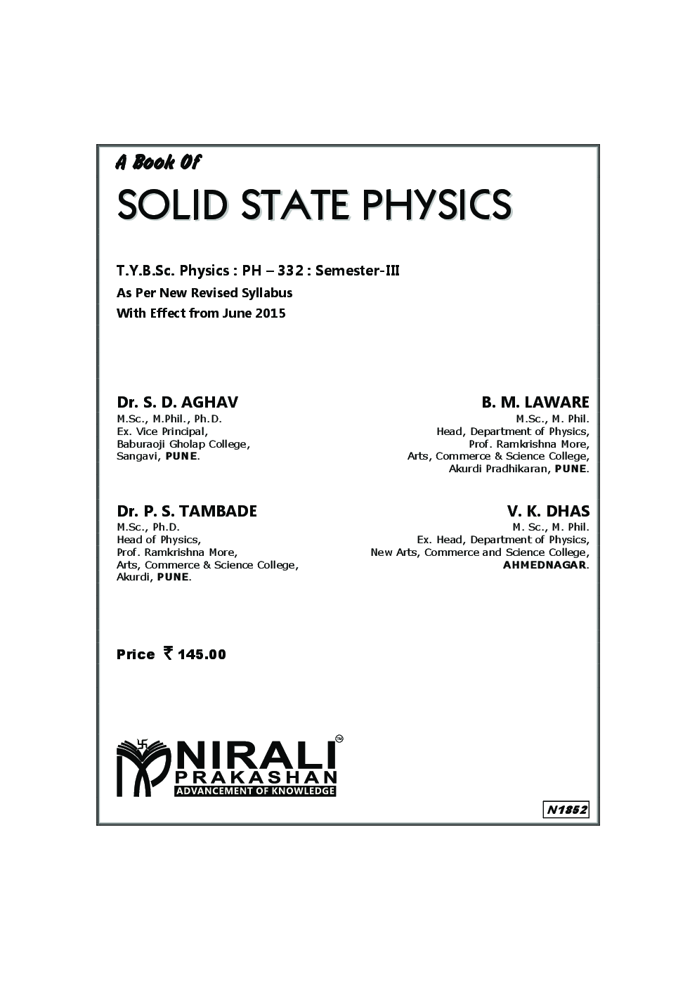 A Book Of Solid State Physics - Page 2