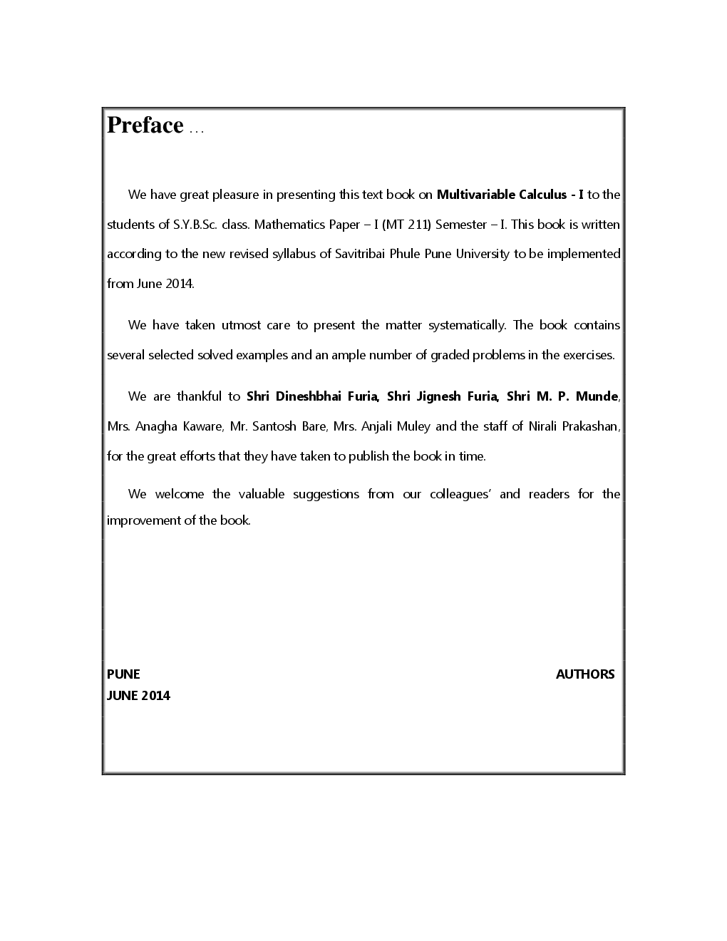 A Textbook Of Multivariable Calculus – I - Page 4