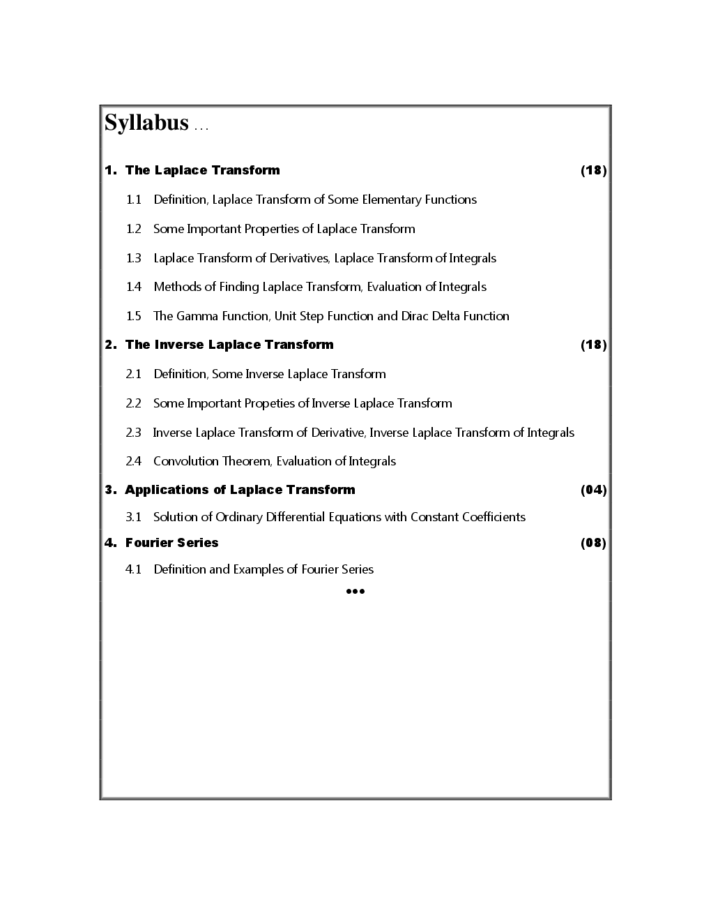 A Textbook Of Laplace Transform And Fourier Series - Page 5