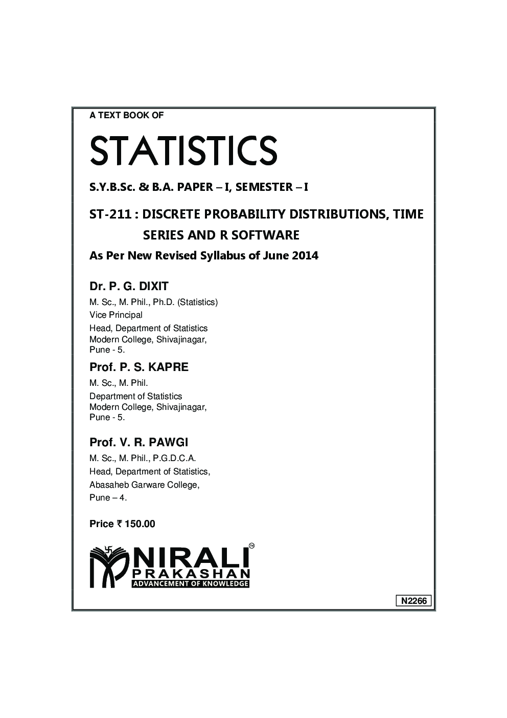 A Textbook Discrete Probability Distribution, Time Series And R Software - Page 2