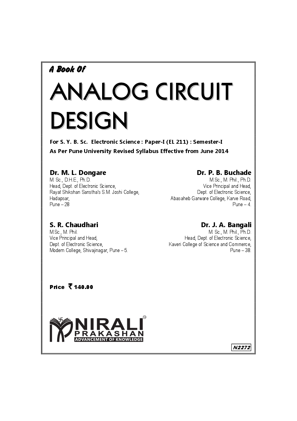 A Textbook Of Analog Circuit Design - Page 2
