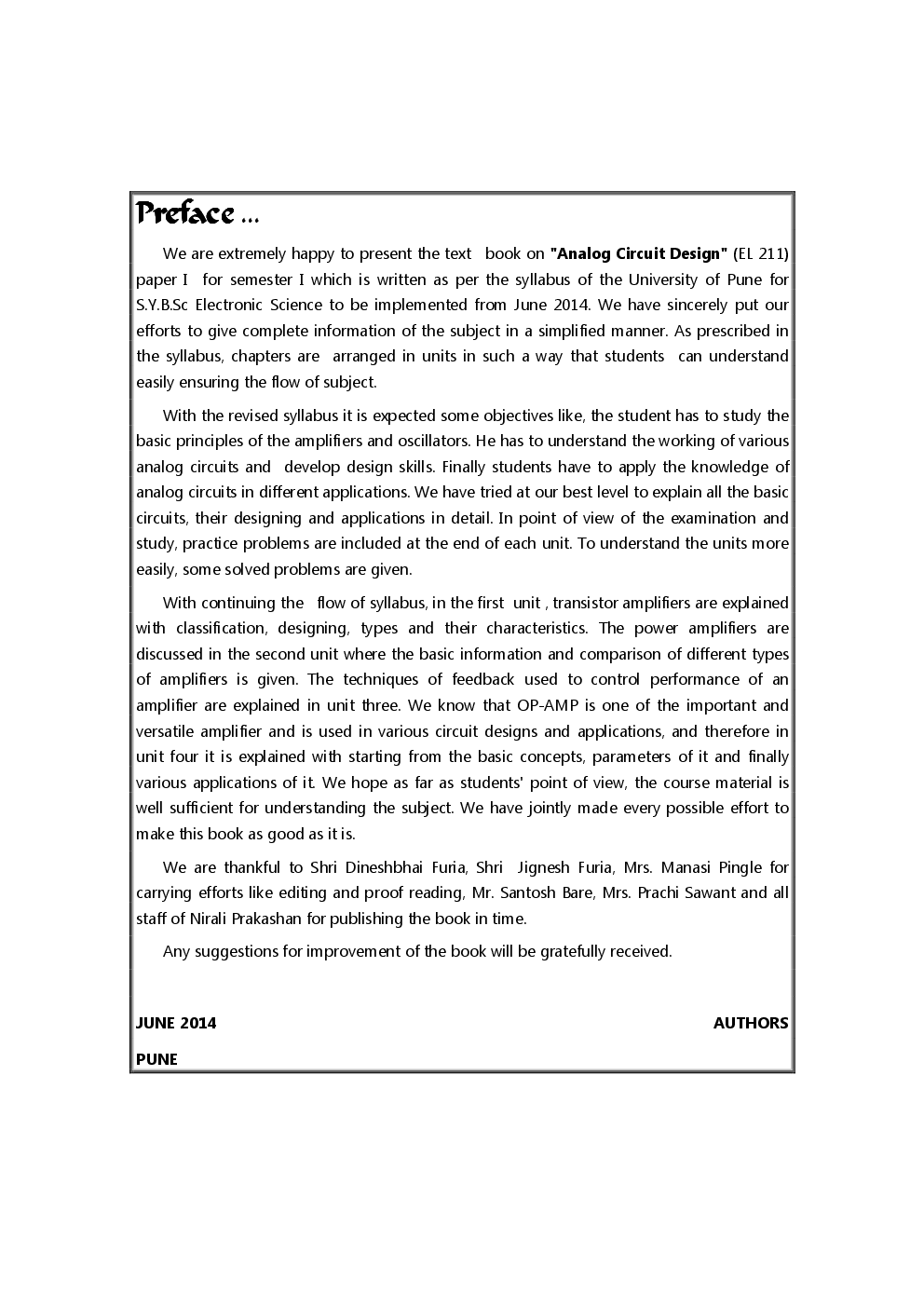 A Textbook Of Analog Circuit Design - Page 4