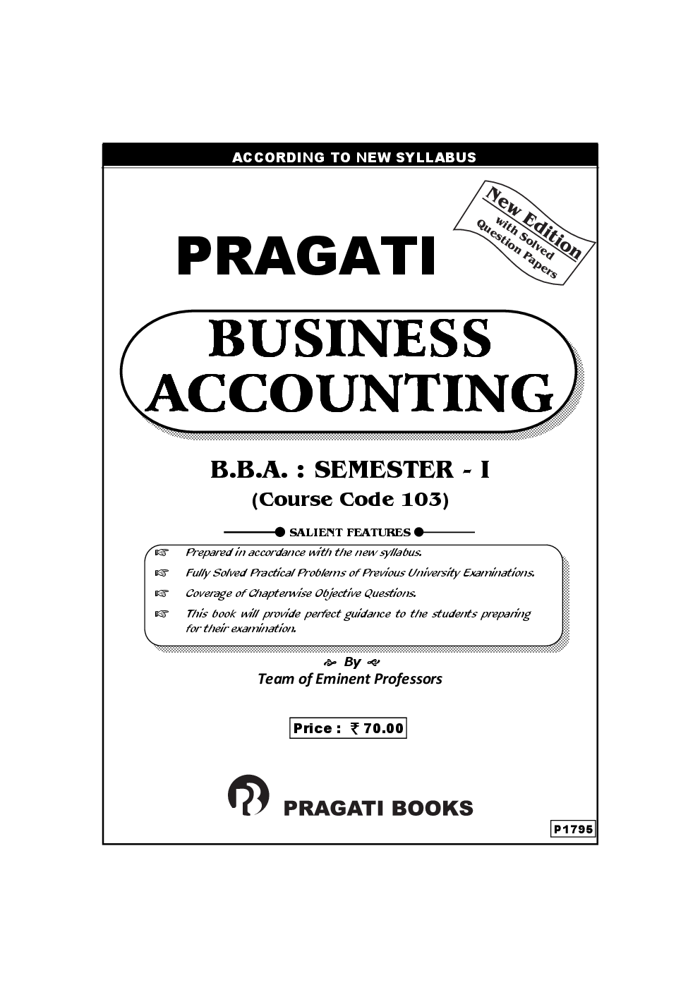 Download Business Accounting For BBA First Semester PDF Online