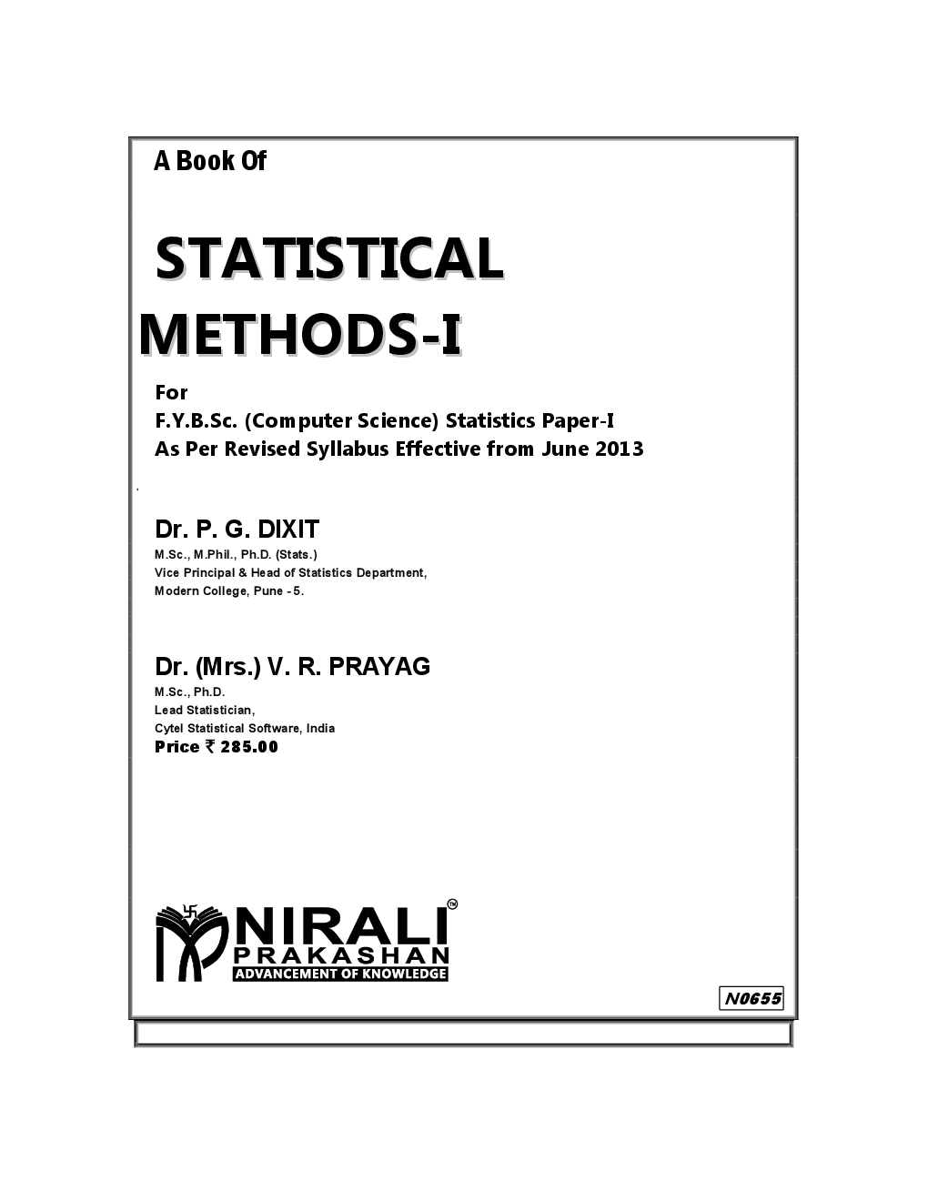Statistical Methods - I Statistics Paper - I - Page 2
