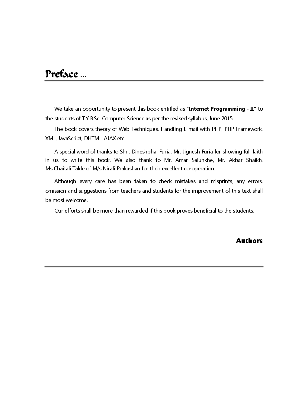 Internet Programming - II Paper - IV - Page 4