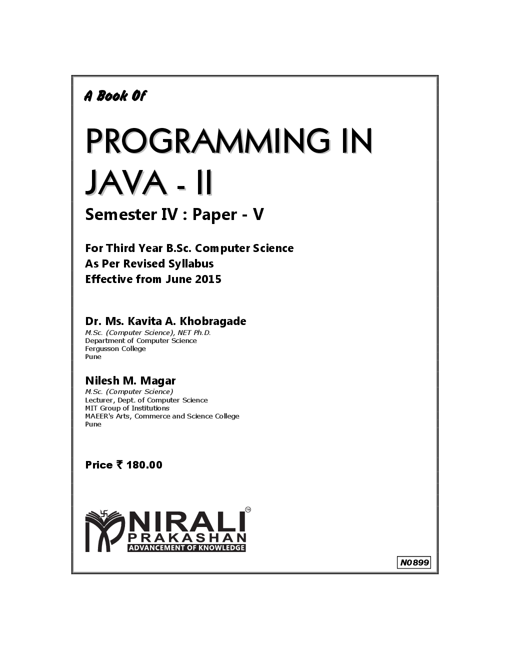 Download Programming In Java - 2 Paper - 5 eBook Online by Dr. Ms ...