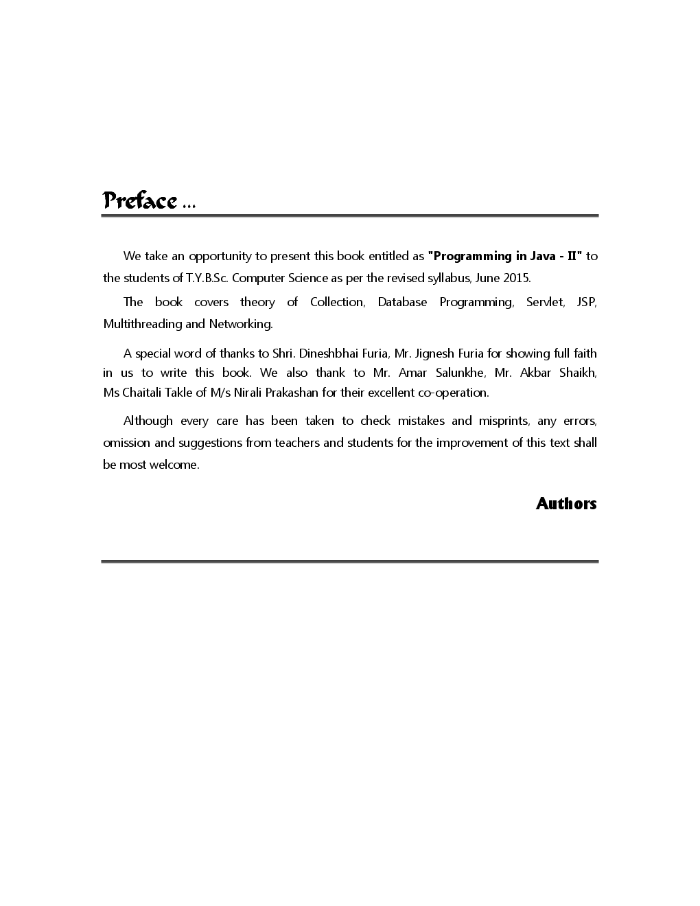 Programming In Java - II Paper - V - Page 4