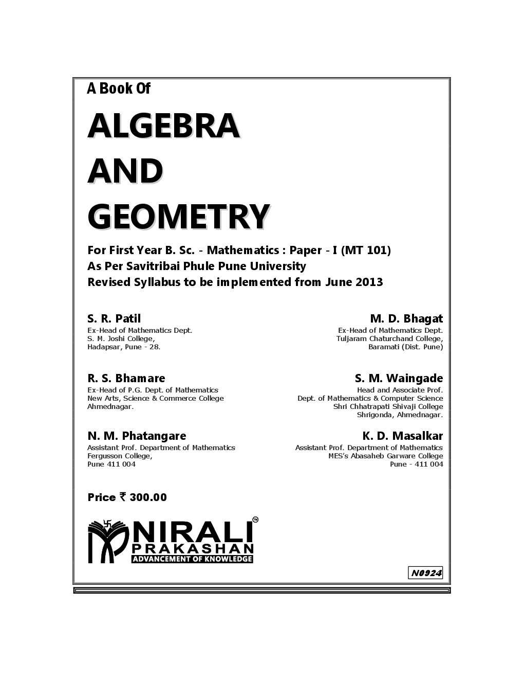 Algebra And Geometry - Page 2