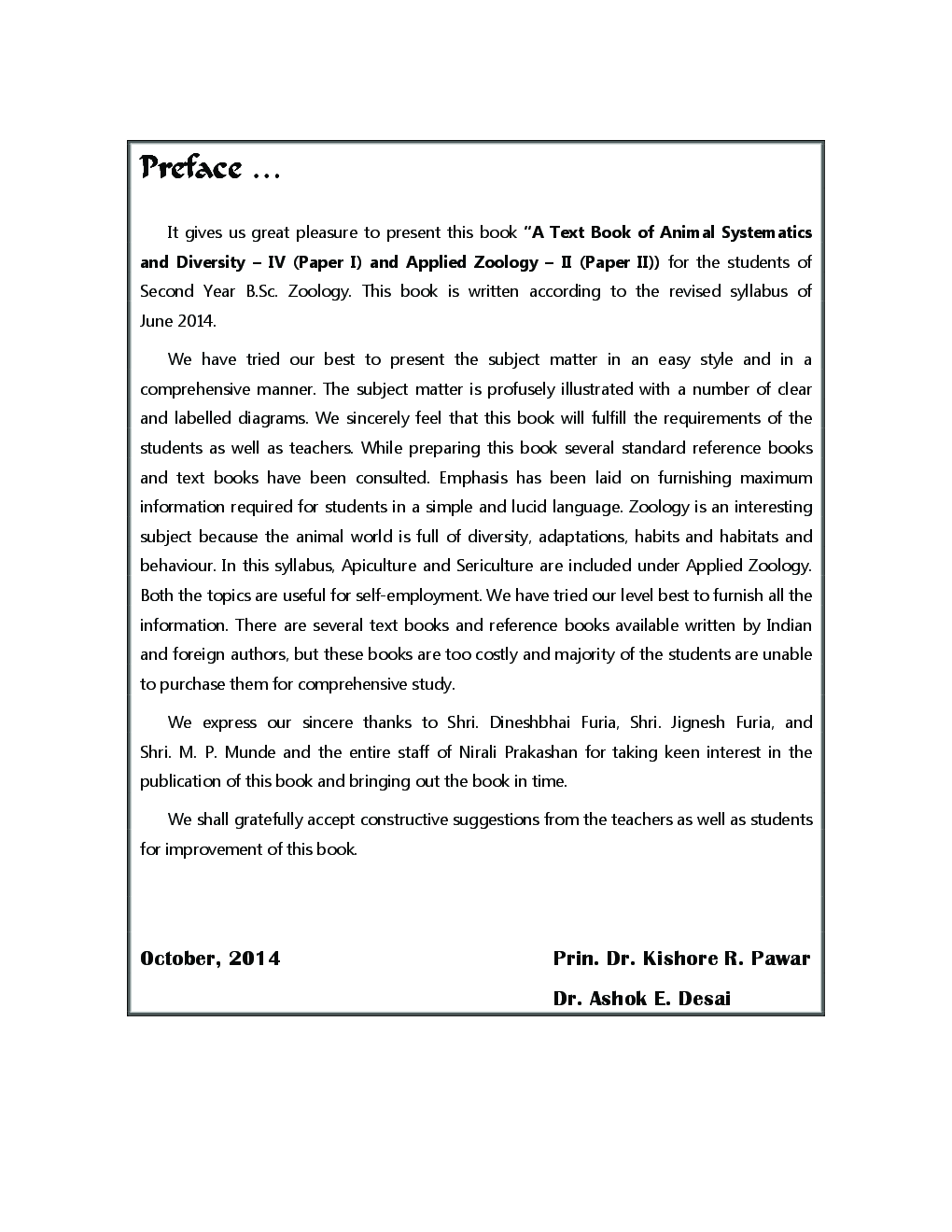 Animal Systematics And Diversity - IV (Paper I) And Applied Zoology - II (Paper II) - Page 4