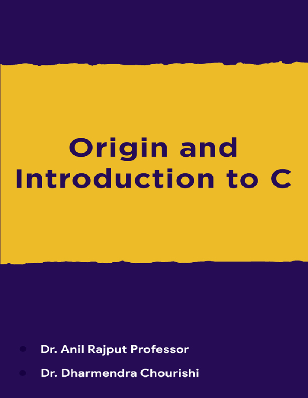 Origin And Introduction To C - Page 1