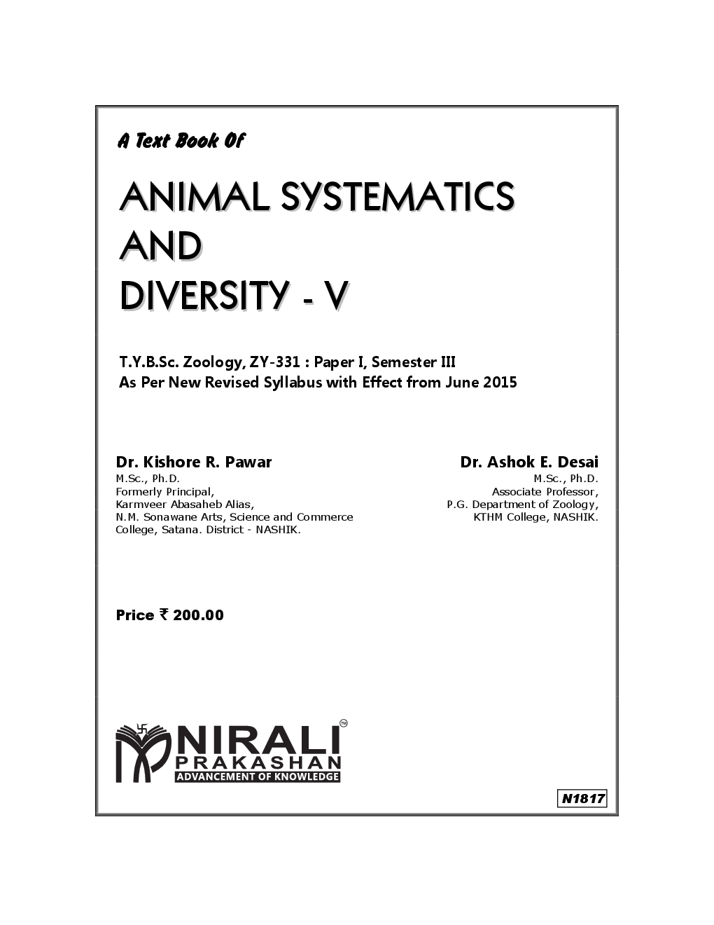 Animal Systematics And Diversity - V - Page 2