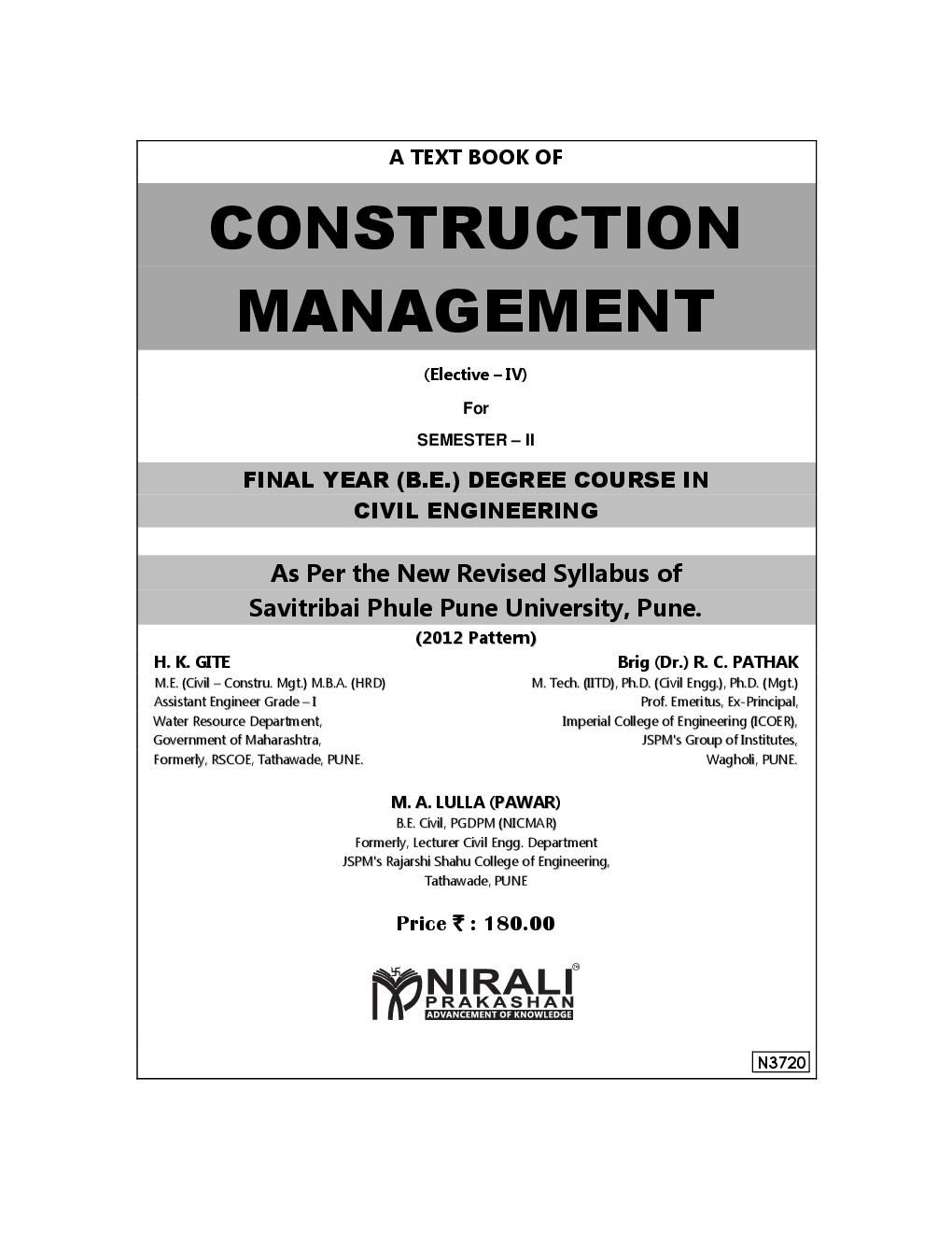 Construction Management (Elective - IV) - Page 2