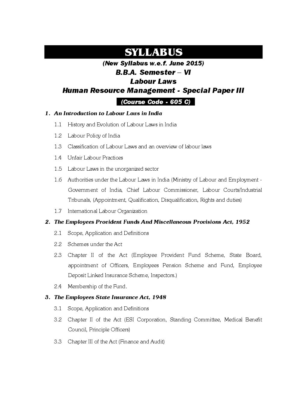 Labour Laws Human Resource Management − Special Paper III - Page 4