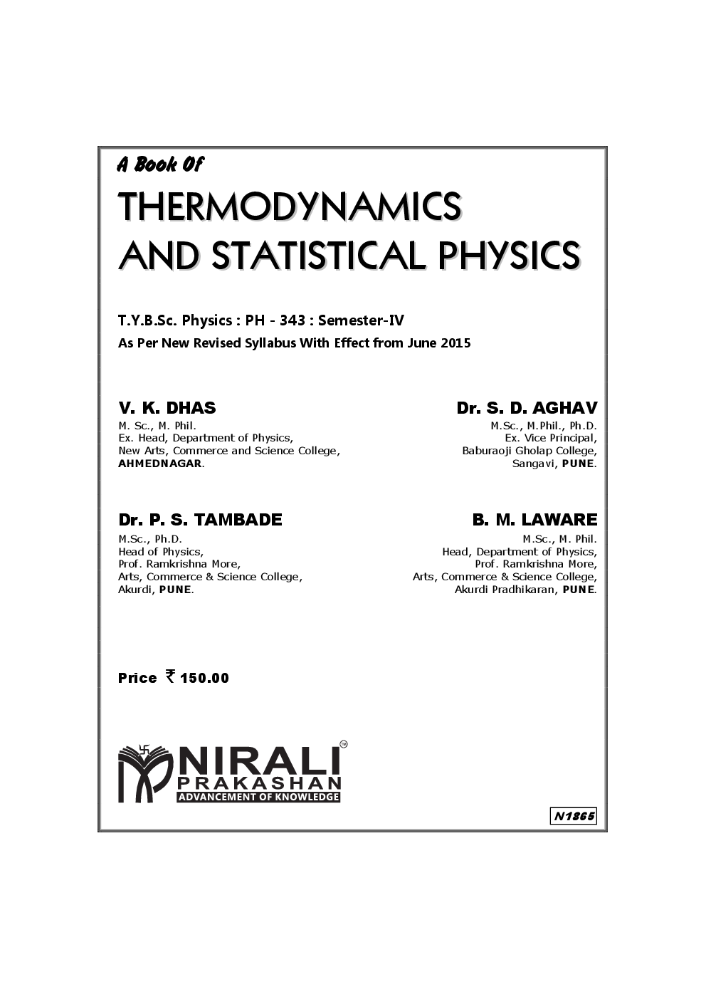 Thermodynamics And Statistical Physics - Page 2