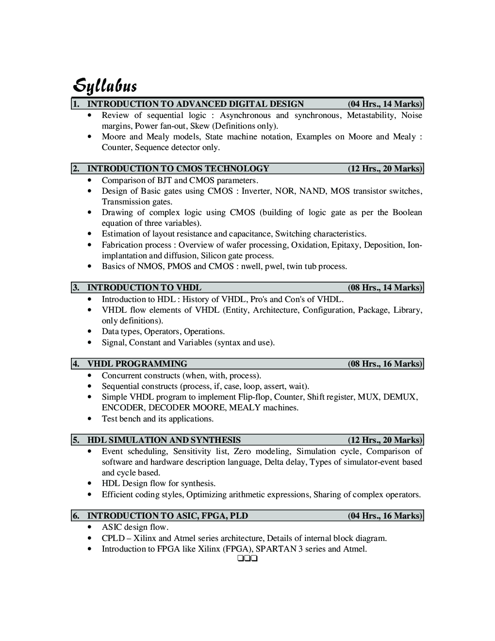 Very Large Scale Integration (Elective) - Page 5