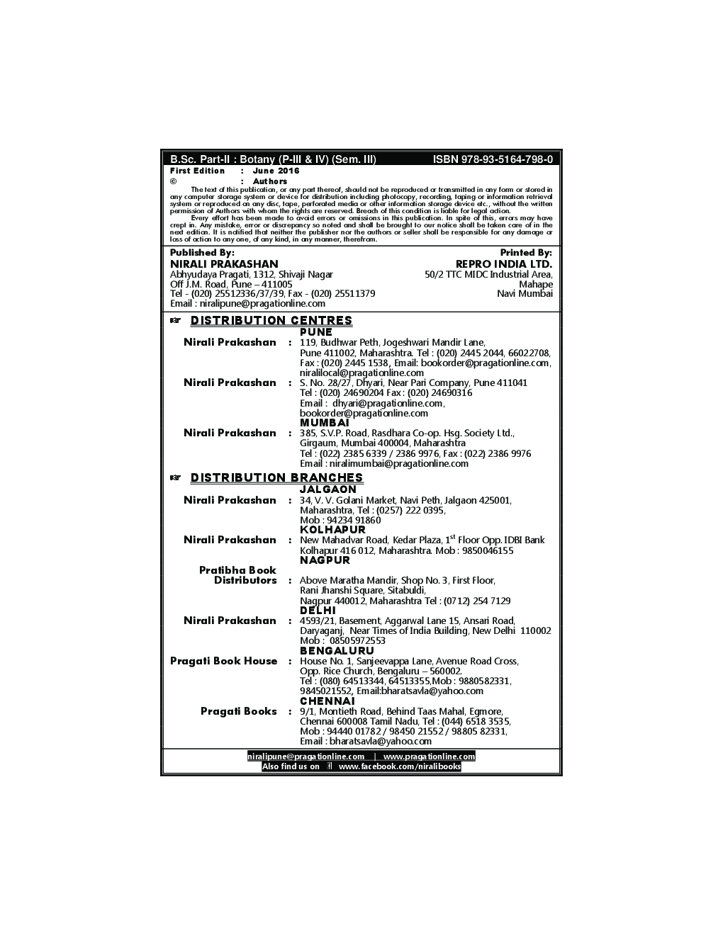 Structural Botany & Taxonomy Of Angiosperms (Paper - III) And Plant Ecology (Paper - IV) - Page 3