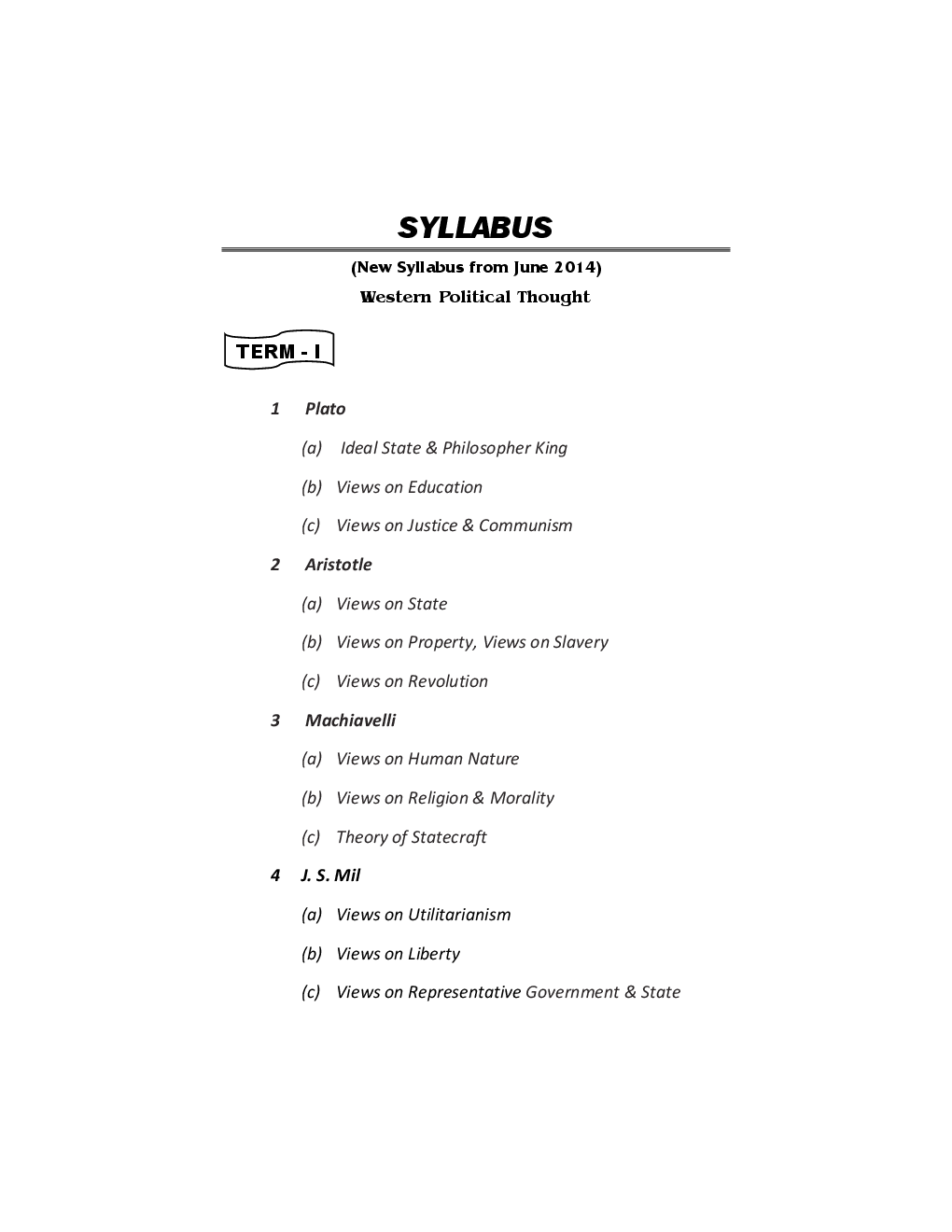 राज्यशास्त्र (S - 1) पाश्‍चिमात्य राजकीय विचार - Page 4