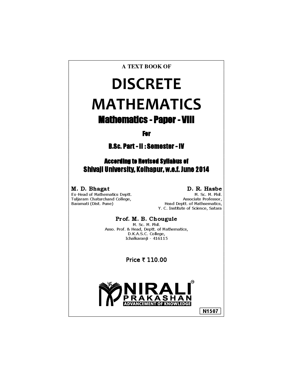 Discrete Mathematics (Mathematics - Paper - VIII) - Page 2