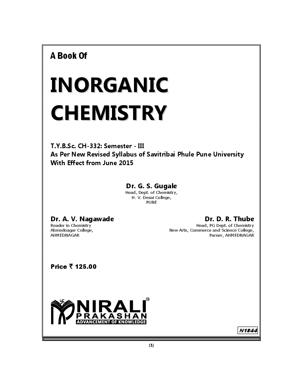 Inorganic Chemistry B.Sc Sem - III - Page 2