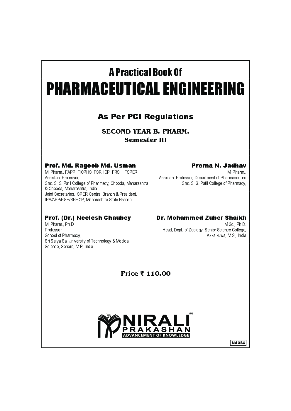 Practical Book Of Pharmaceutical Engineering - Page 2