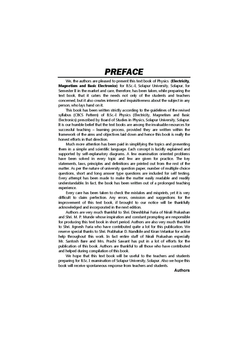 Physics Electricity, Magnetism And Basic Electronics (Paper - IV) - Page 4