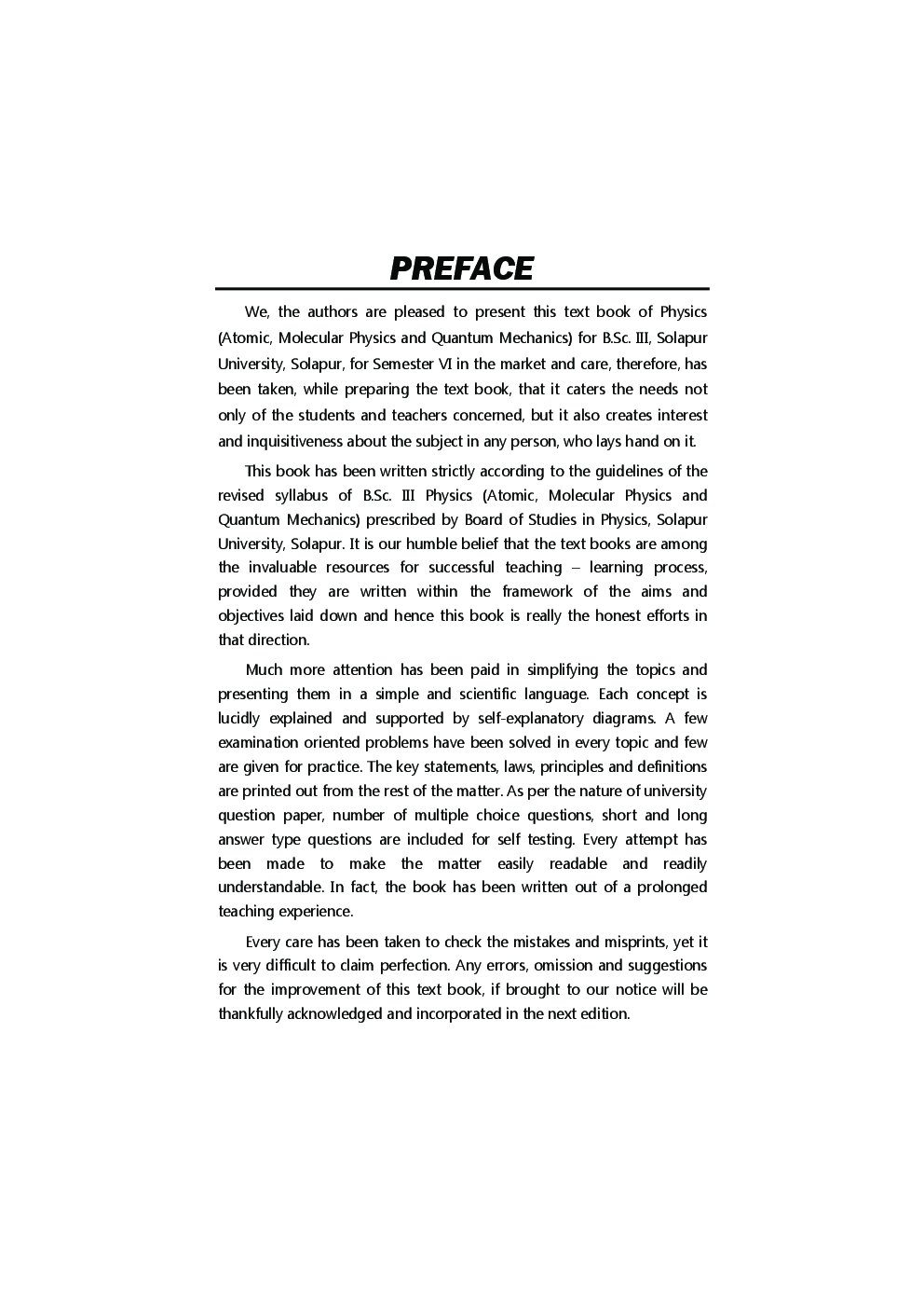 Physics Atomic, Molecular Physics And Quantum Mechanics (Paper - XV) - Page 4