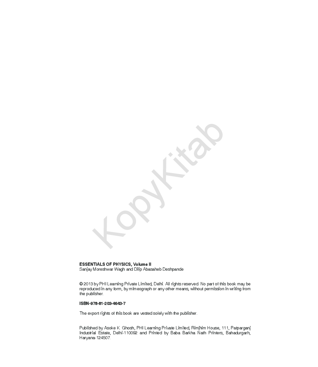 Essentials Of Physics Volume - II - Page 3