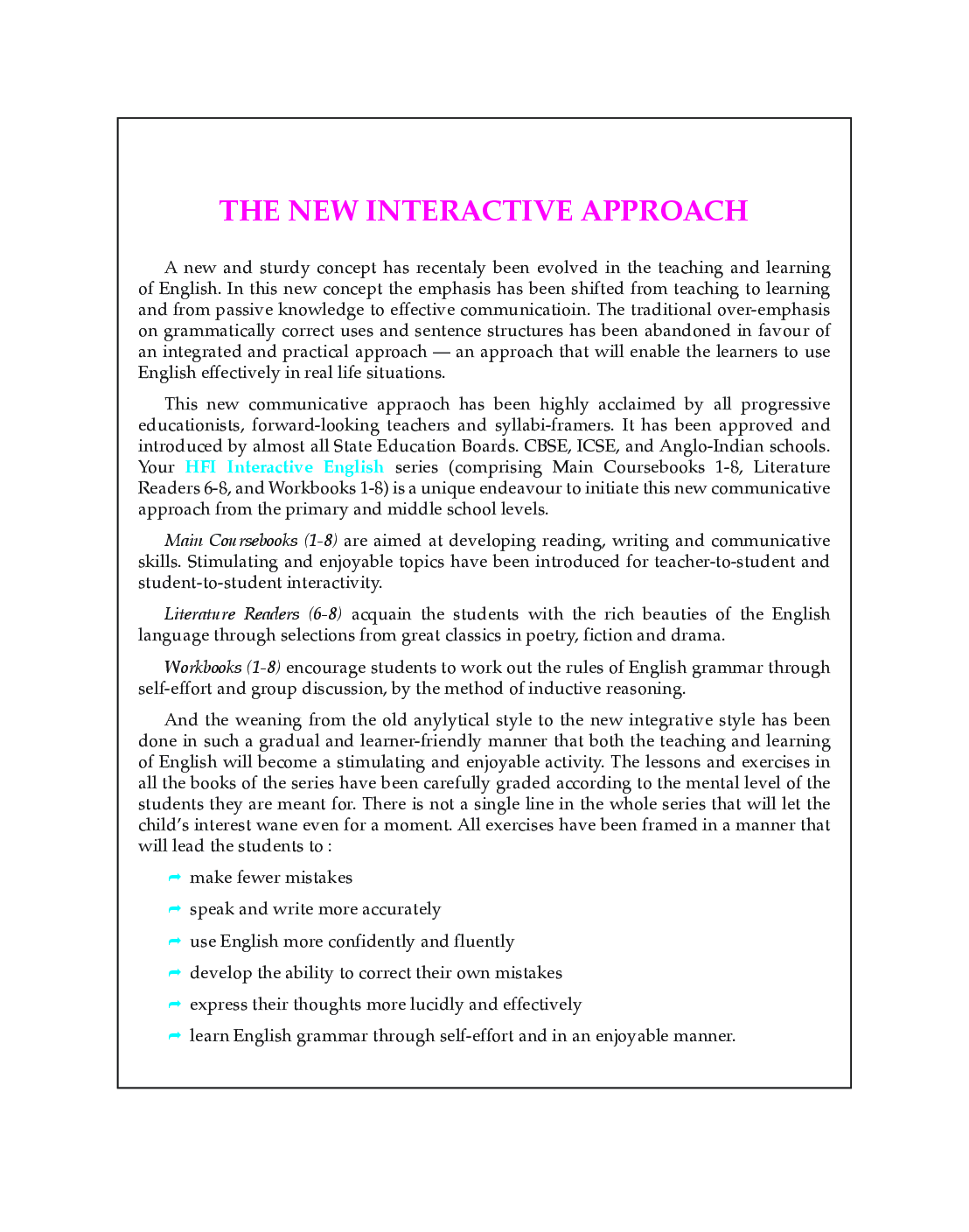 Holy Faith Direct Approach To Interactive English For Class 6 - Page 4