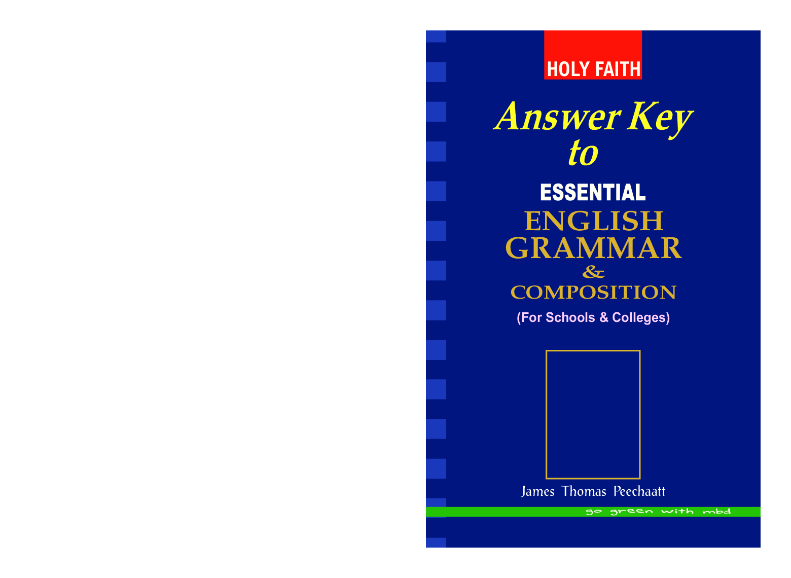 Holy Faith Essential English Grammar And Composition (Answer Key) - Page 1
