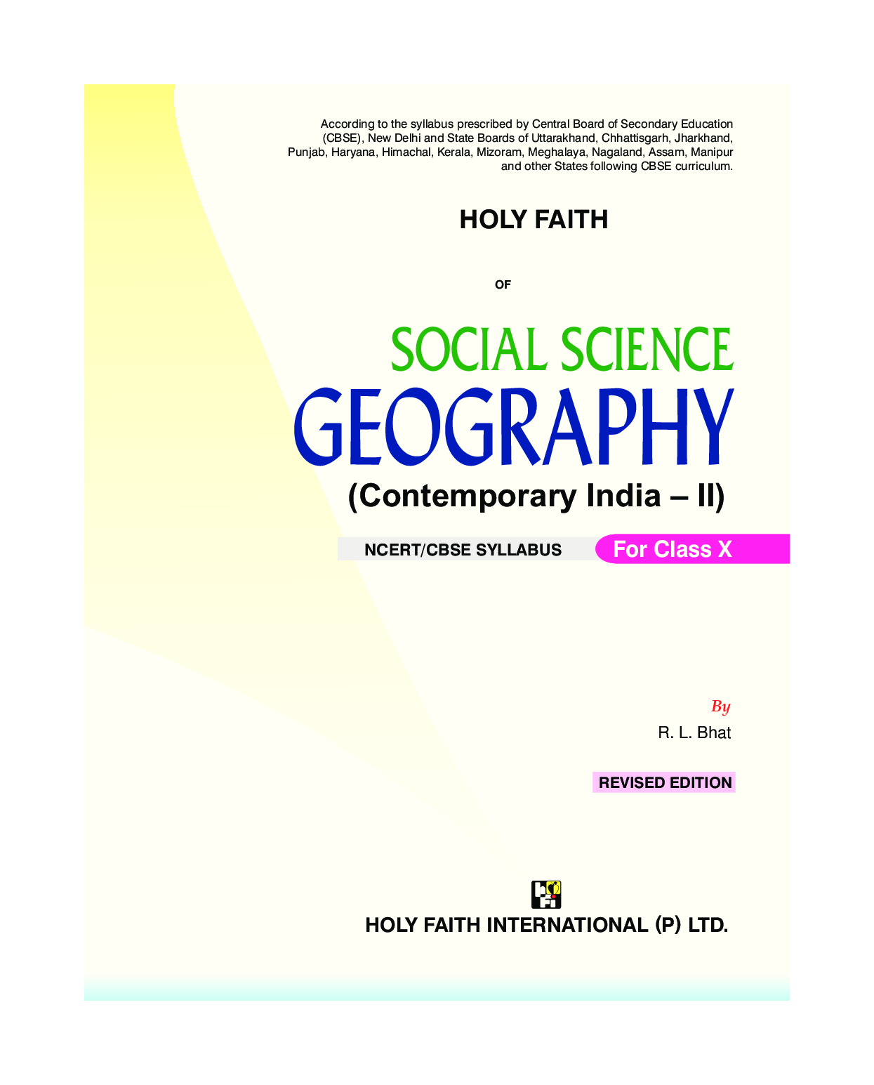 Holy Faith ABC Of Social Science Geography For Class-10 - Page 2