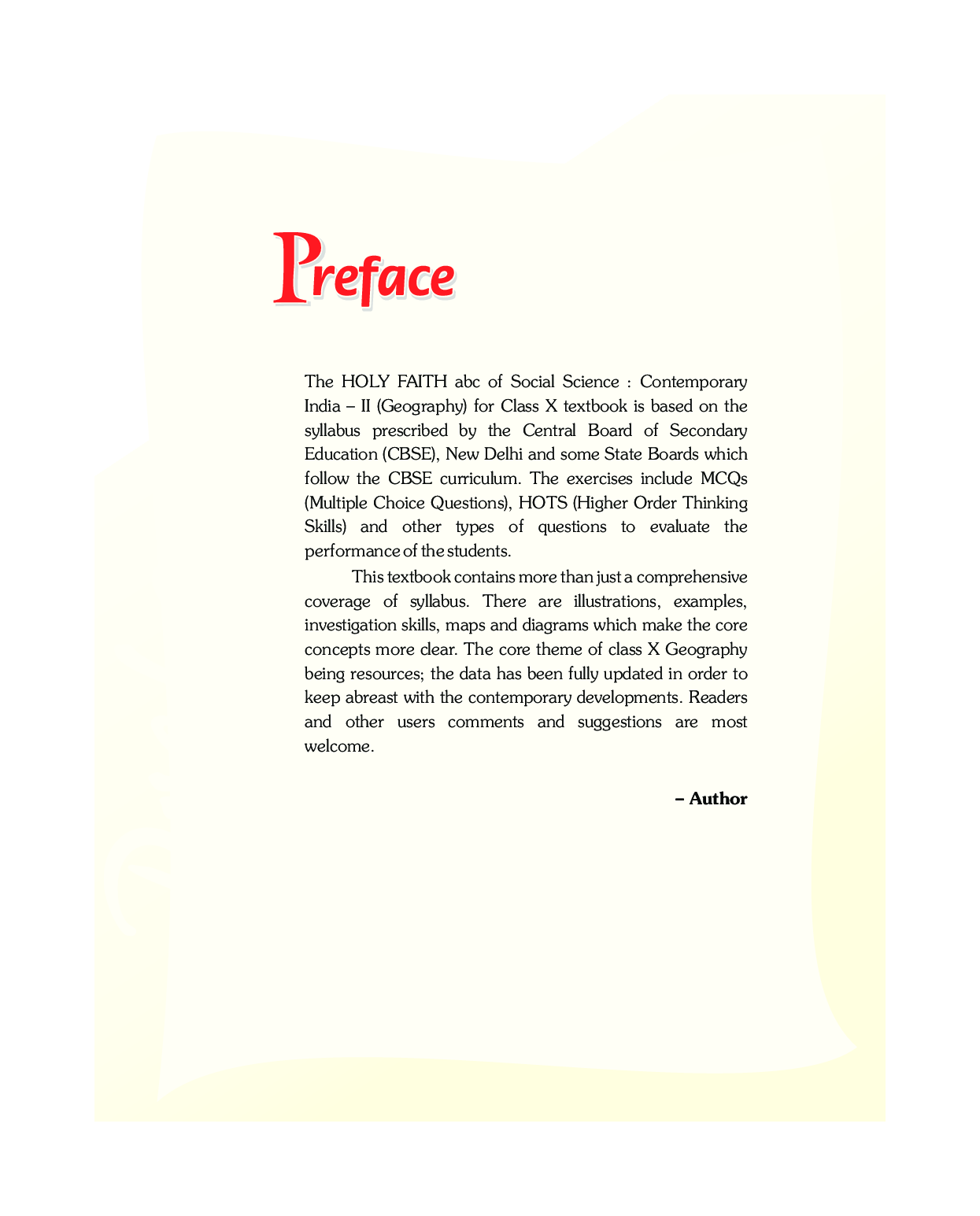 Holy Faith ABC Of Social Science Geography For Class-10 - Page 4