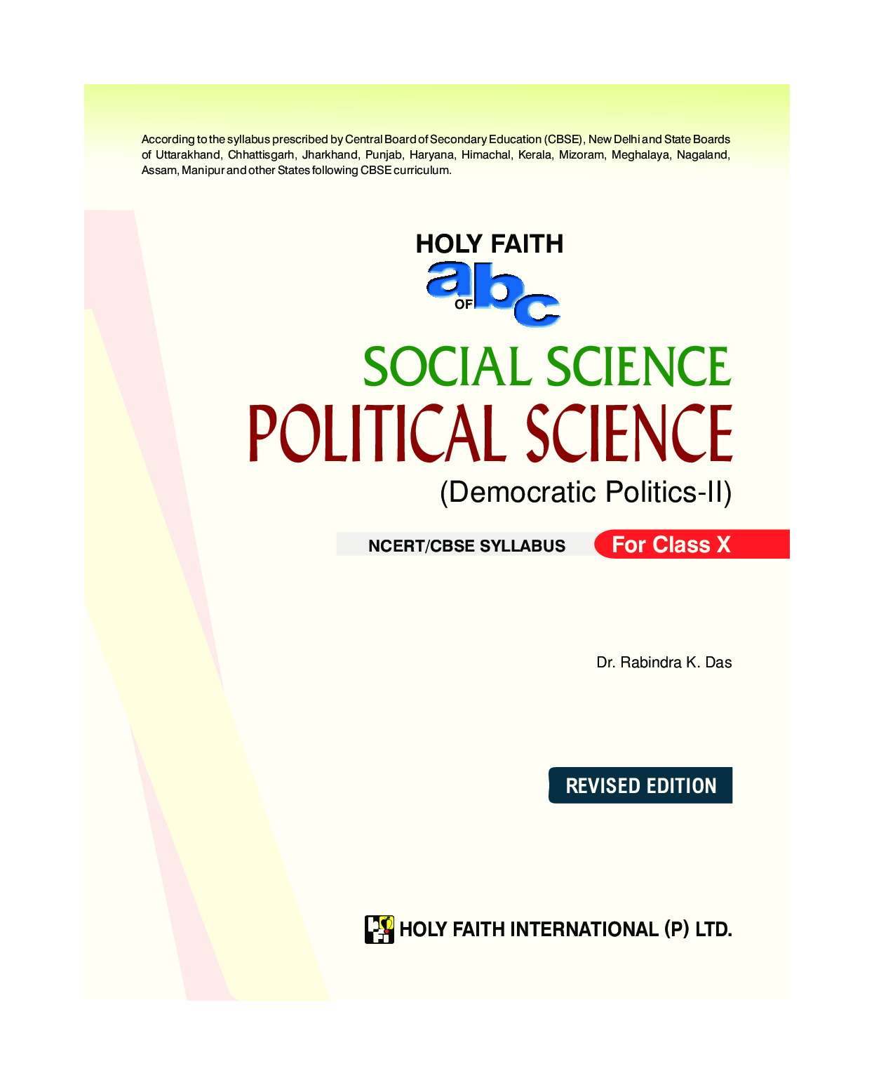 Holy Faith ABC Of Social Science Political Science For Class-10 - Page 2