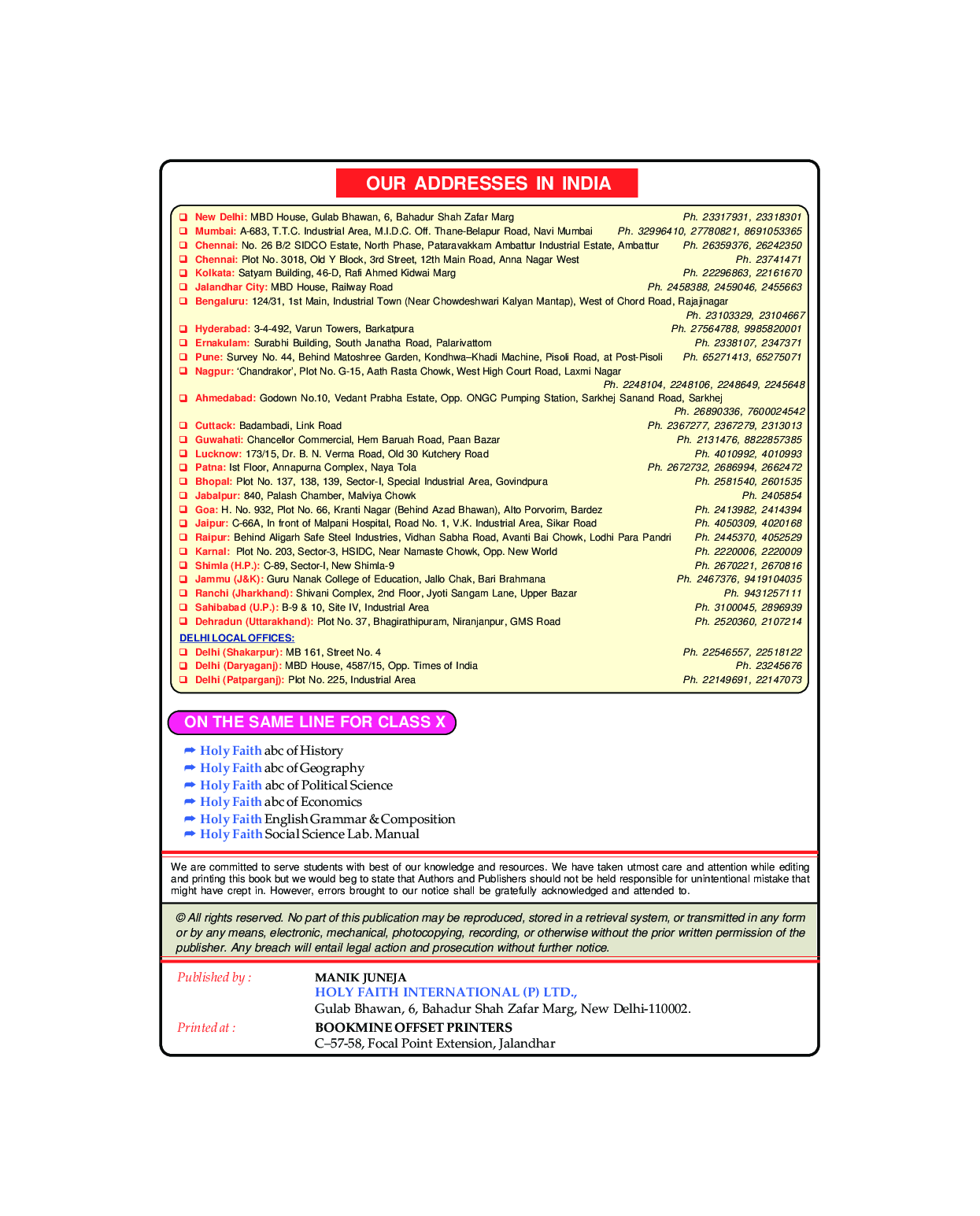 Holy Faith ABC Of Social Science Political Science For Class-10 - Page 3